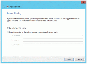add printer - printer sharing