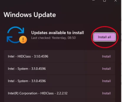 Inception - Windows Updates Guide