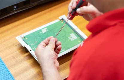 man repairing it