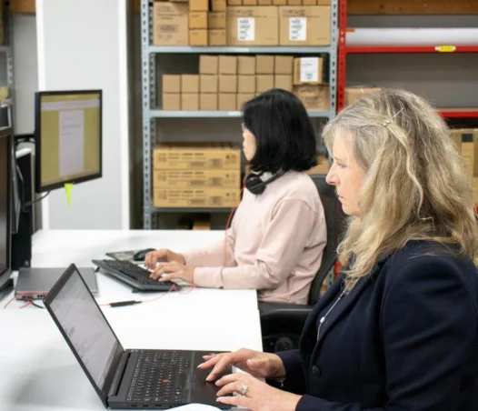 two women at desk