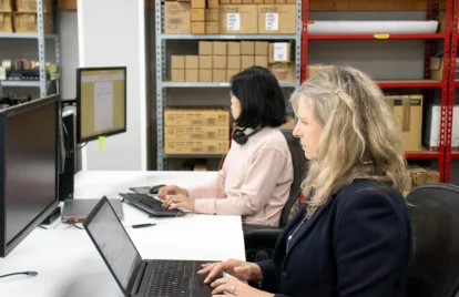 two women at desk