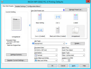 Setting Default Printer Settings (Windows)